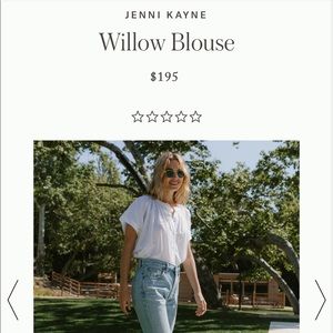 Jenni Kayne Willow Blouse Ivory Medium NWT